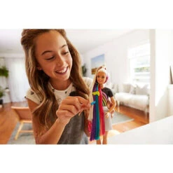 Barbie Mannequinpop Regenboog Glitterhaar -Kinderspeelgoed Korting 1974996 5f7e3927