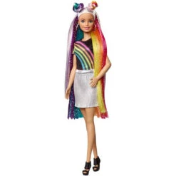 Nieuwkomers 19 Barbie Mannequinpop Regenboog Glitterhaar