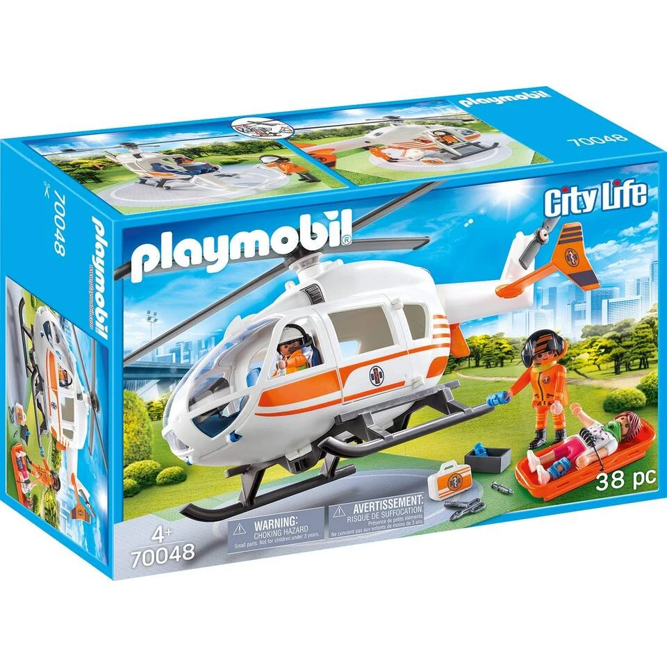 PLAYMOBIL City Life Eerste Hulp Helikopter 70048 3 PLAYMOBIL City Life Eerste Hulp Helikopter 70048