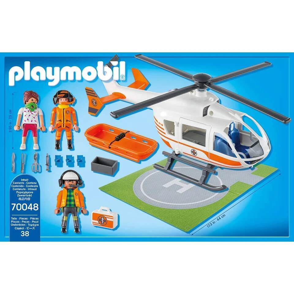 PLAYMOBIL City Life Eerste Hulp Helikopter 70048 6 PLAYMOBIL City Life Eerste Hulp Helikopter 70048 - Afbeelding 4