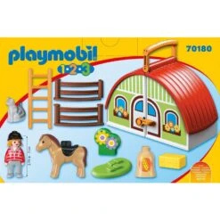 PLAYMOBIL 1.2.3 Mijn Meeneem Manege 70180 -Kinderspeelgoed Korting 1976006 f2ebb801