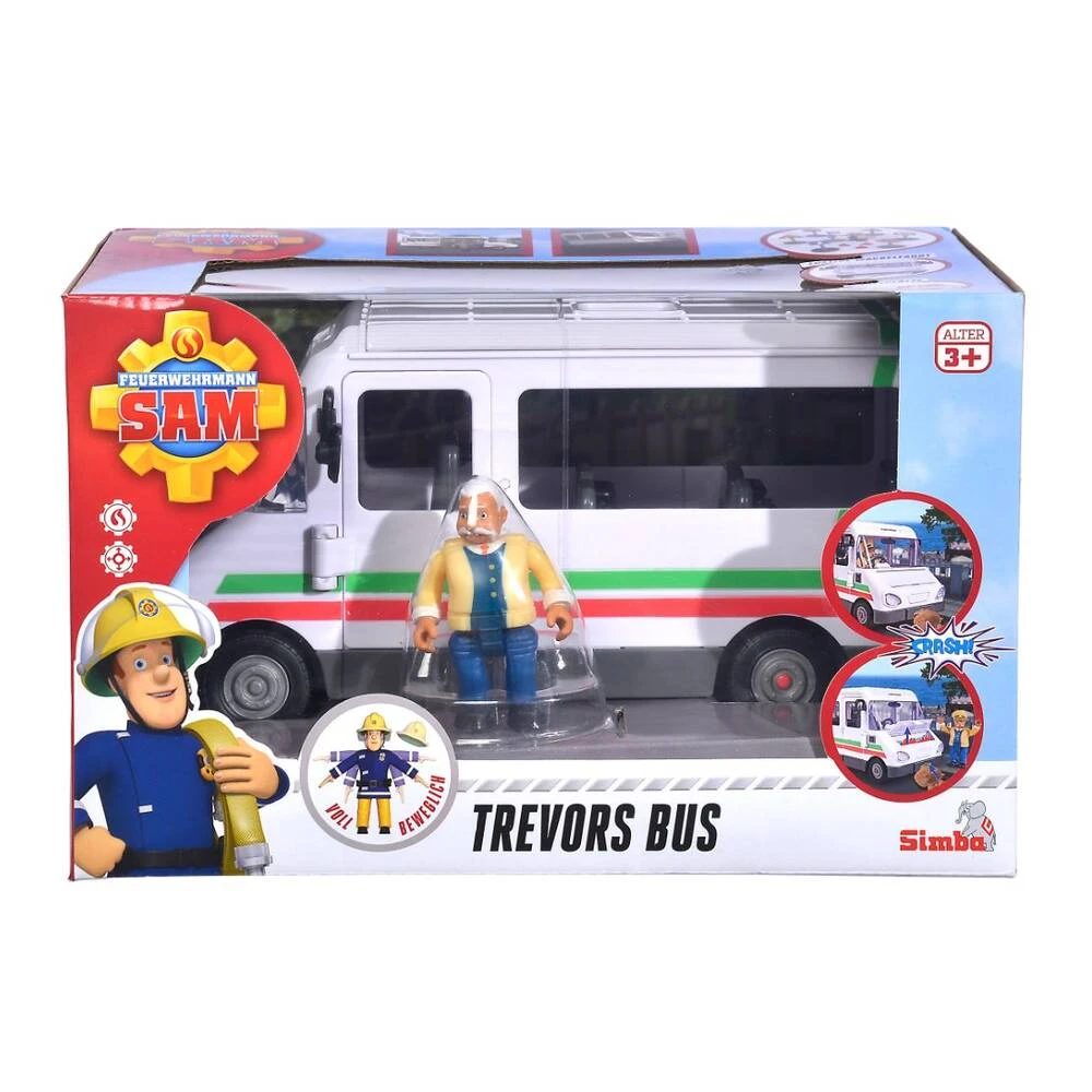 Simba Brandweerman Sam Trevors Bus Met Figuur 3 Simba Brandweerman Sam Trevors Bus Met Figuur
