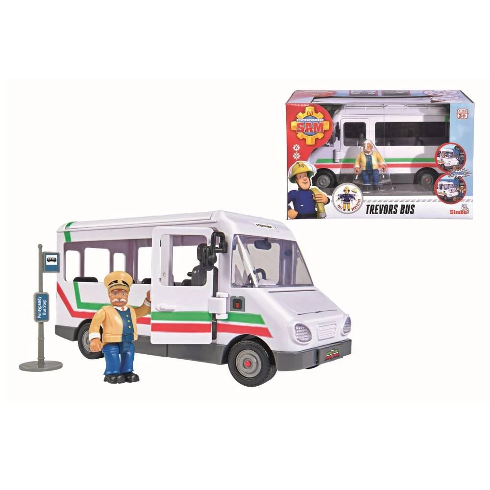 Simba Brandweerman Sam Trevors Bus Met Figuur 4 Simba Brandweerman Sam Trevors Bus Met Figuur - Afbeelding 2