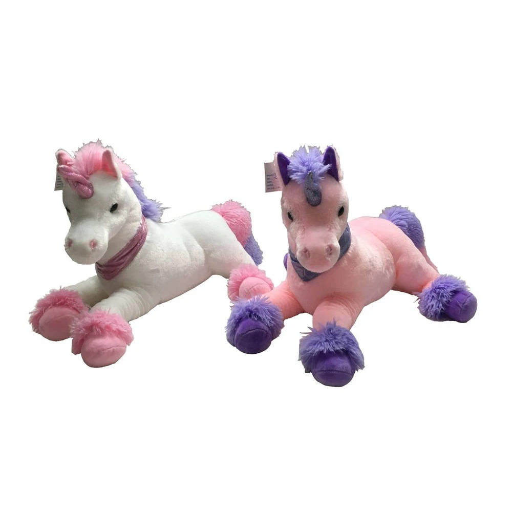 No Brand Liggende Knuffel Eenhoorn - 45 Cm 3 No Brand Liggende Knuffel Eenhoorn - 45 Cm