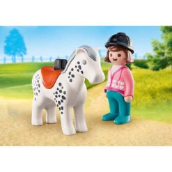 PLAYMOBIL 1.2.3 Ruiter Met Paard 70404 -Kinderspeelgoed Korting 1984867 e0a884bc