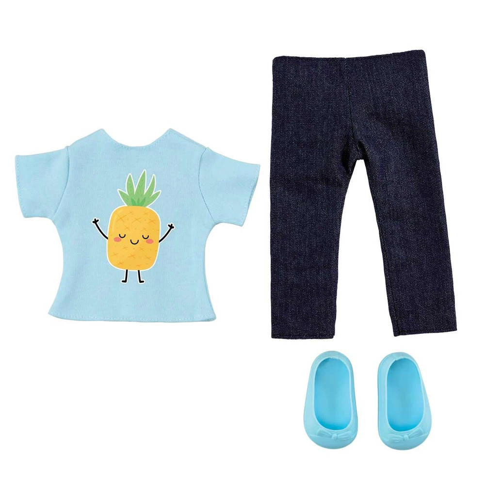 Poppenkleding Ananas T-shirt En Jeans 7 Poppenkleding Ananas T-shirt En Jeans - Afbeelding 5