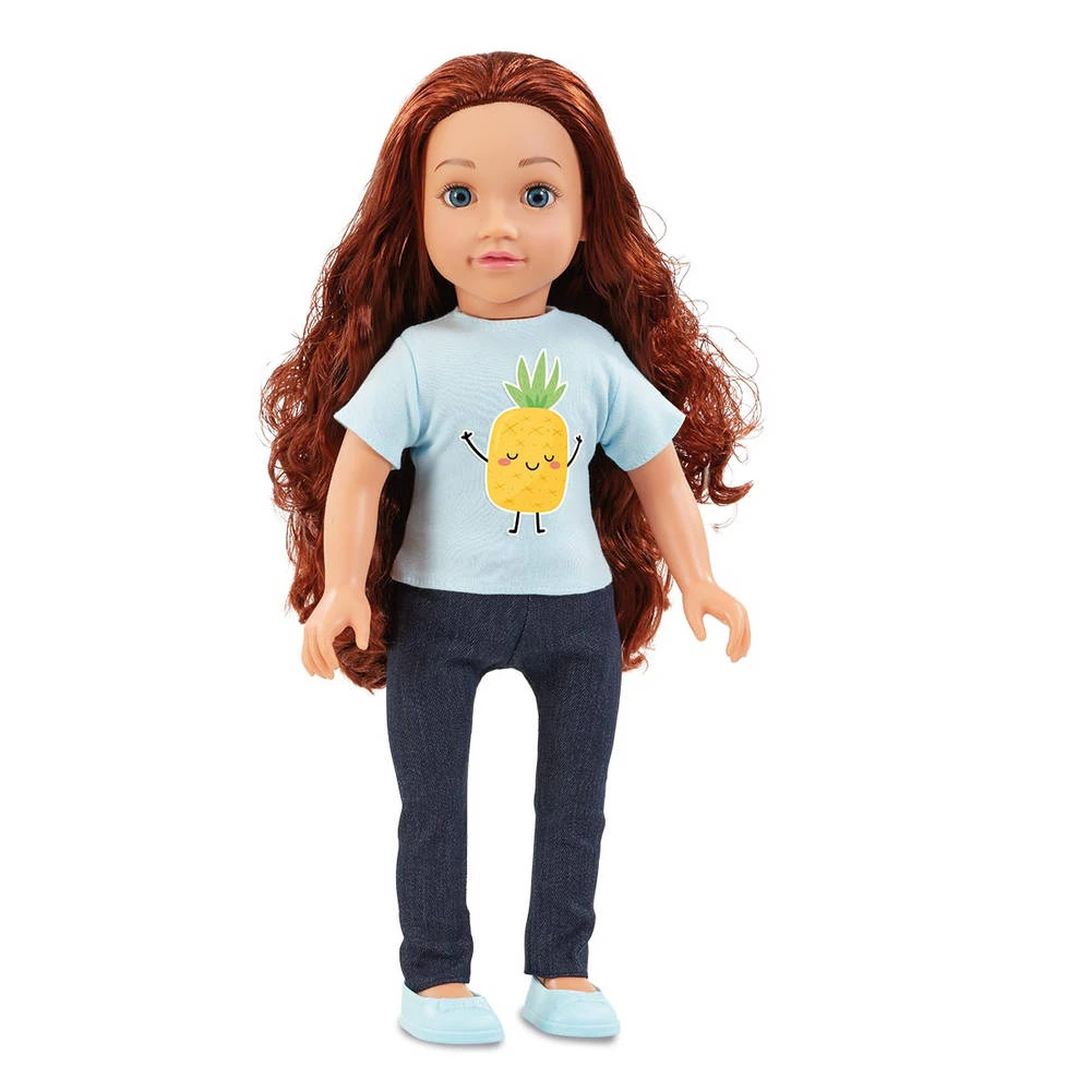 Poppenkleding Ananas T-shirt En Jeans 6 Poppenkleding Ananas T-shirt En Jeans - Afbeelding 4