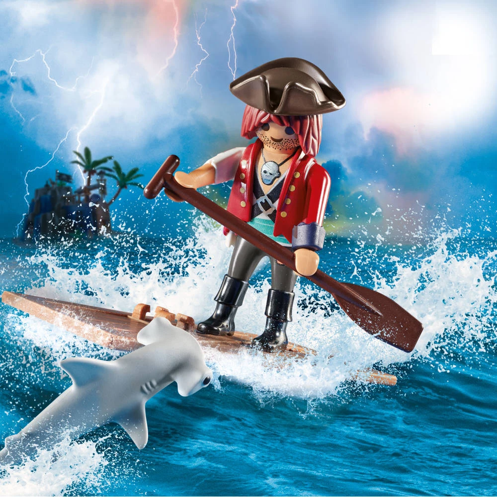 PLAYMOBIL SpecialPLUS Piraat Met Vlot En Hamerhaai 70598 6 PLAYMOBIL SpecialPLUS Piraat Met Vlot En Hamerhaai 70598 - Afbeelding 4