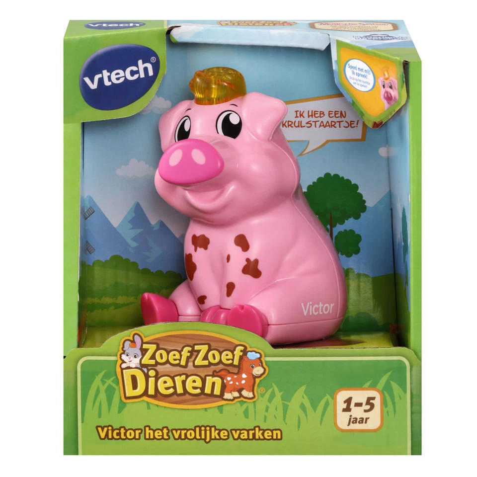 VTech Zoef Zoef Dieren Figuur Victor Het Vrolijke Varken 4 VTech Zoef Zoef Dieren Figuur Victor Het Vrolijke Varken - Afbeelding 2