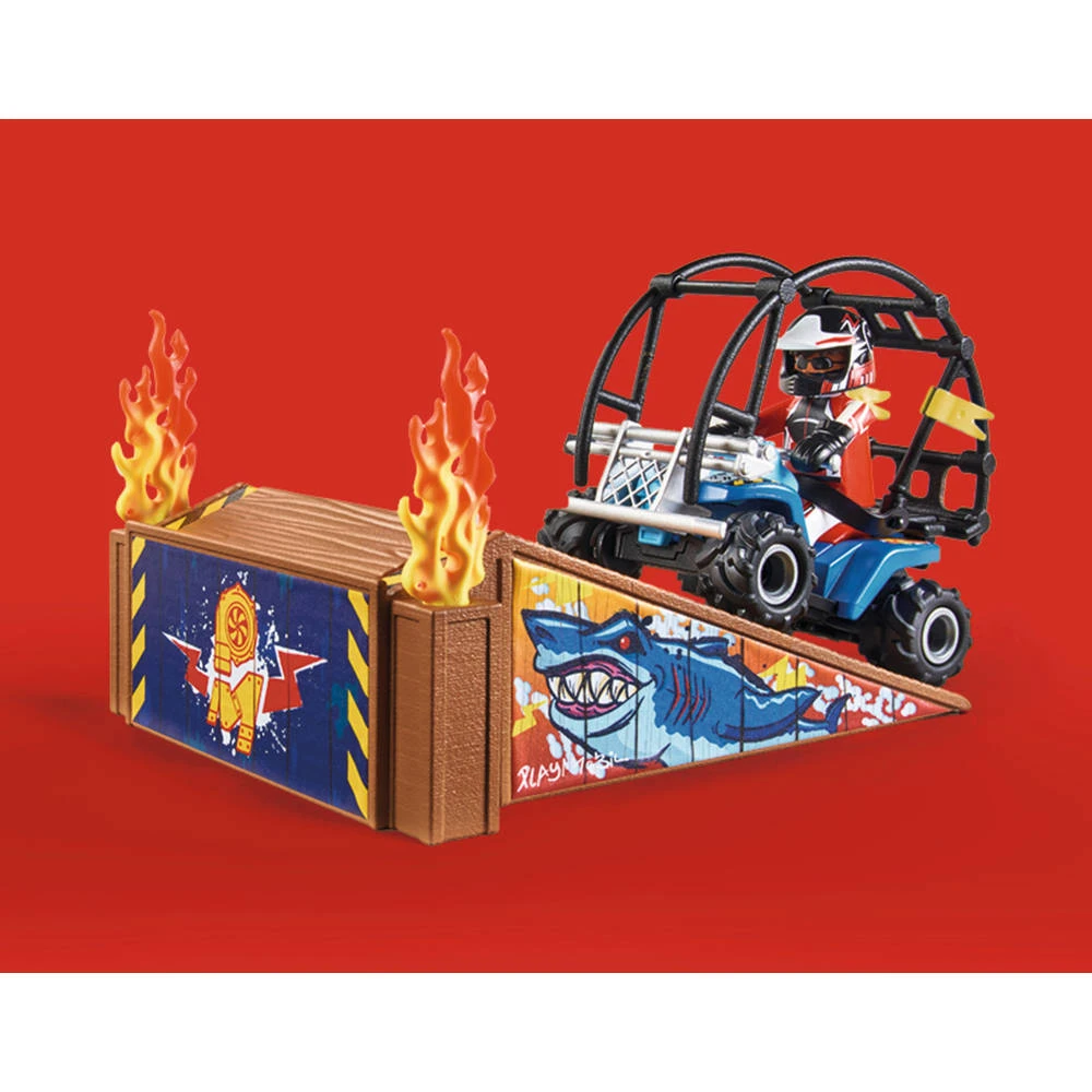 PLAYMOBIL Starterpack Stuntshow Quad Met Vuurhelling 70820 6 PLAYMOBIL Starterpack Stuntshow Quad Met Vuurhelling 70820 - Afbeelding 4