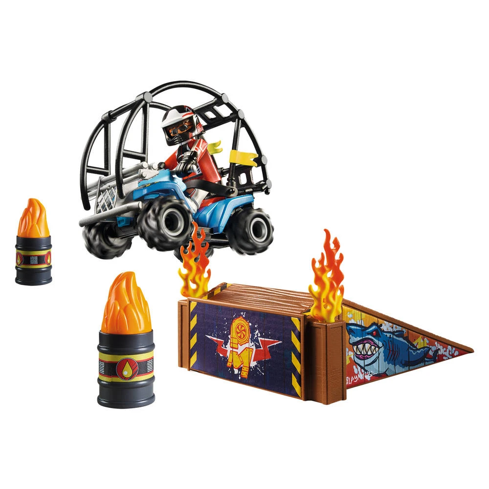 PLAYMOBIL Starterpack Stuntshow Quad Met Vuurhelling 70820 4 PLAYMOBIL Starterpack Stuntshow Quad Met Vuurhelling 70820 - Afbeelding 2