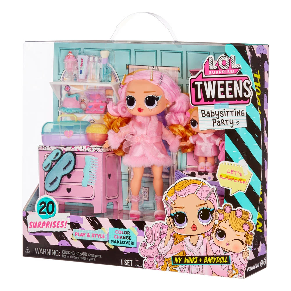 L.O.L. Surprise! Tweens Babysitting Party Ivy Winks + Babydoll Modepoppen Met 20 Verrassingen 8 L.O.L. Surprise! Tweens Babysitting Party Ivy Winks + Babydoll Modepoppen Met 20 Verrassingen - Afbeelding 6