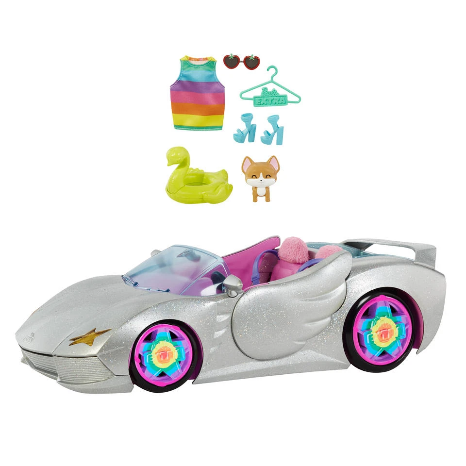 Barbie Extra Auto Met Met Rollende Wielen 4 Barbie Extra Auto Met Met Rollende Wielen - Afbeelding 2