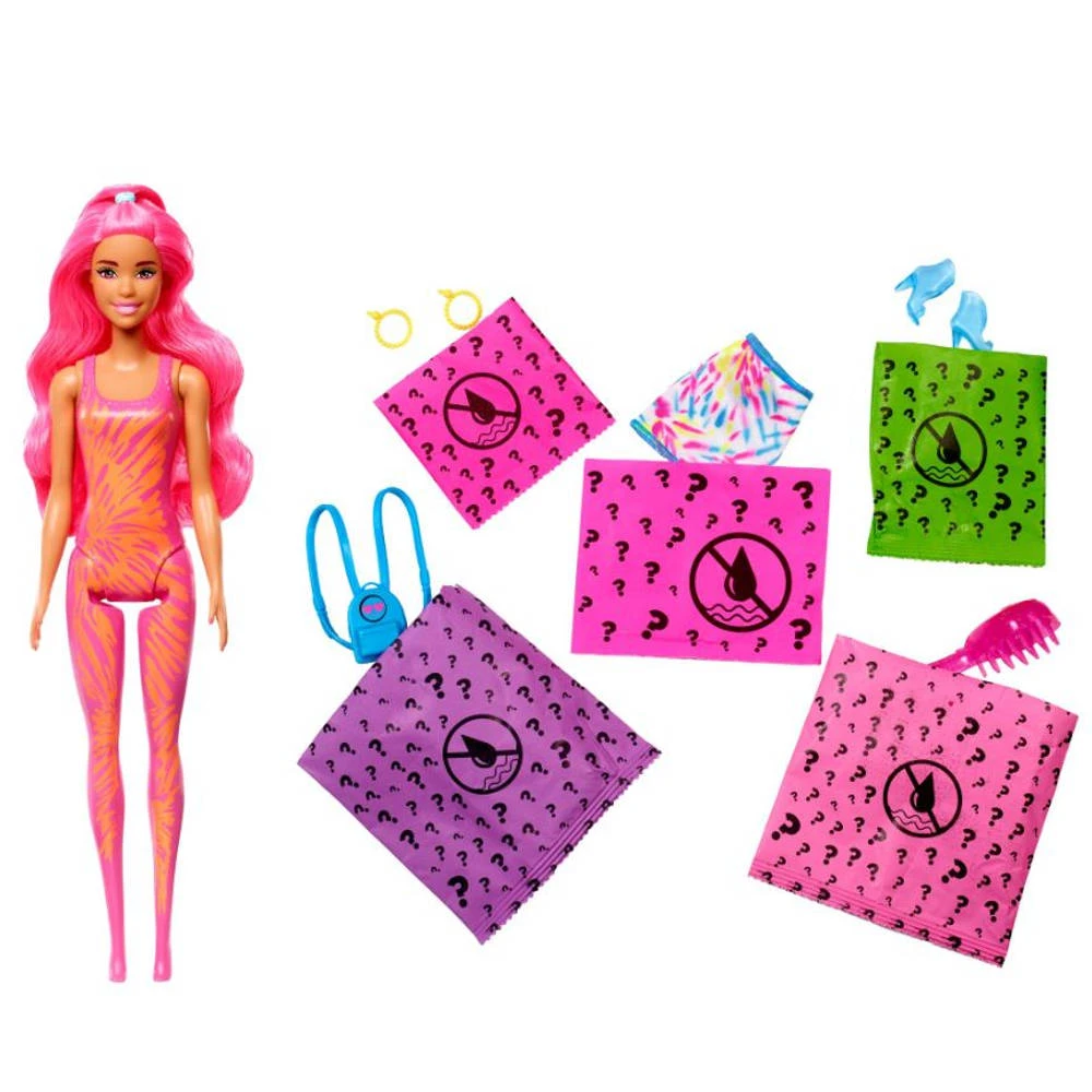 Barbie Color Reveal Neon Tie-Dye Pop 5 Barbie Color Reveal Neon Tie-Dye Pop - Afbeelding 3