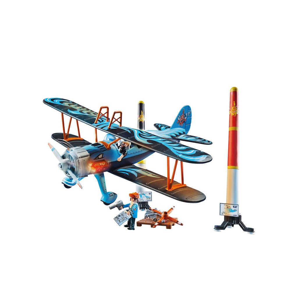 Playmobil Air Stuntshow Dubbeldekker Vliegtuig Phoenix 70831 5 Playmobil Air Stuntshow Dubbeldekker Vliegtuig Phoenix 70831 - Afbeelding 3