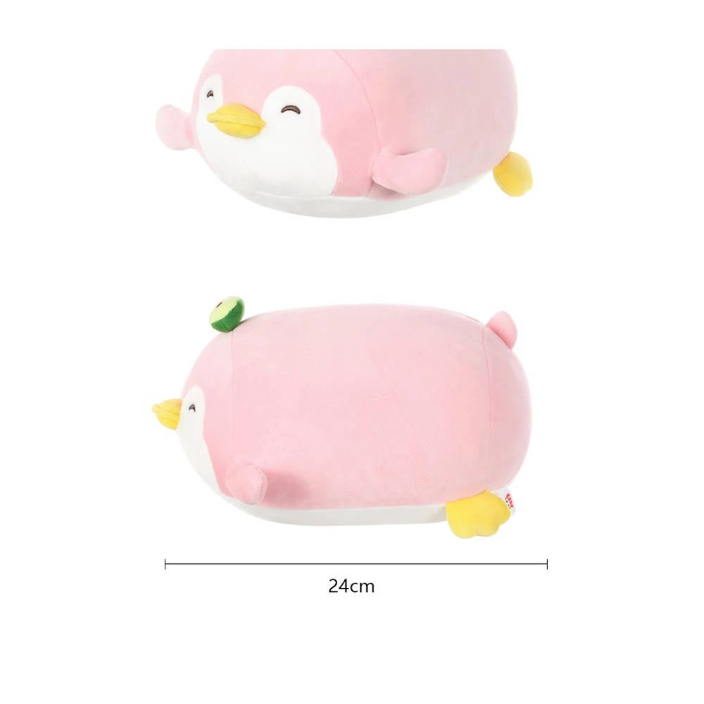 Miniso Pluchen Liggende Pinguïn Met Avocado - Roze 5 Miniso Pluchen Liggende Pinguïn Met Avocado - Roze - Afbeelding 3
