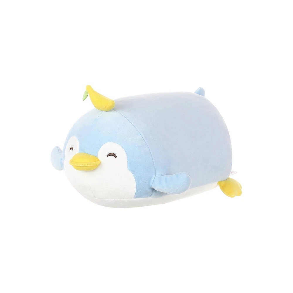 Miniso Pluchen Liggende Pinguïn Met Banaan - Blauw 3 Miniso Pluchen Liggende Pinguïn Met Banaan - Blauw