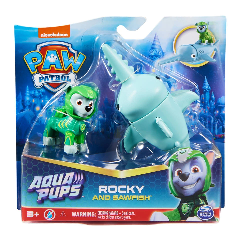 SPIN MASTER PAW Patrol Aqua Pups Rocky En Zaagvis 3 SPIN MASTER PAW Patrol Aqua Pups Rocky En Zaagvis