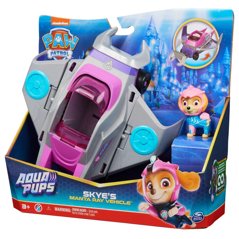SPIN MASTER PAW Patrol Aqua Pups Transformerend Reuzenmanta Voertuig Met Skye 6 SPIN MASTER PAW Patrol Aqua Pups Transformerend Reuzenmanta Voertuig Met Skye - Afbeelding 4