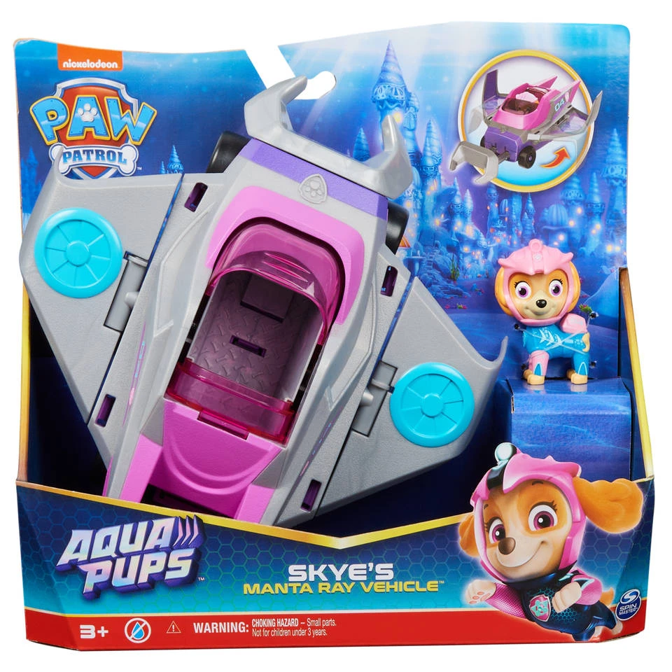 SPIN MASTER PAW Patrol Aqua Pups Transformerend Reuzenmanta Voertuig Met Skye 3 SPIN MASTER PAW Patrol Aqua Pups Transformerend Reuzenmanta Voertuig Met Skye
