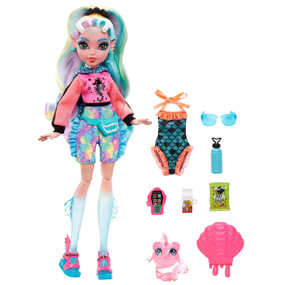 MATTEL Monster High Lagoona Blue Pop Met Huisdier En Accessoires 4 MATTEL Monster High Lagoona Blue Pop Met Huisdier En Accessoires - Afbeelding 2
