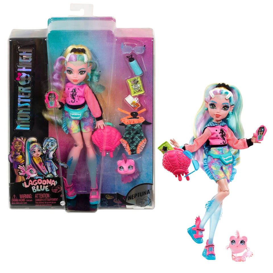 MATTEL Monster High Lagoona Blue Pop Met Huisdier En Accessoires 3 MATTEL Monster High Lagoona Blue Pop Met Huisdier En Accessoires