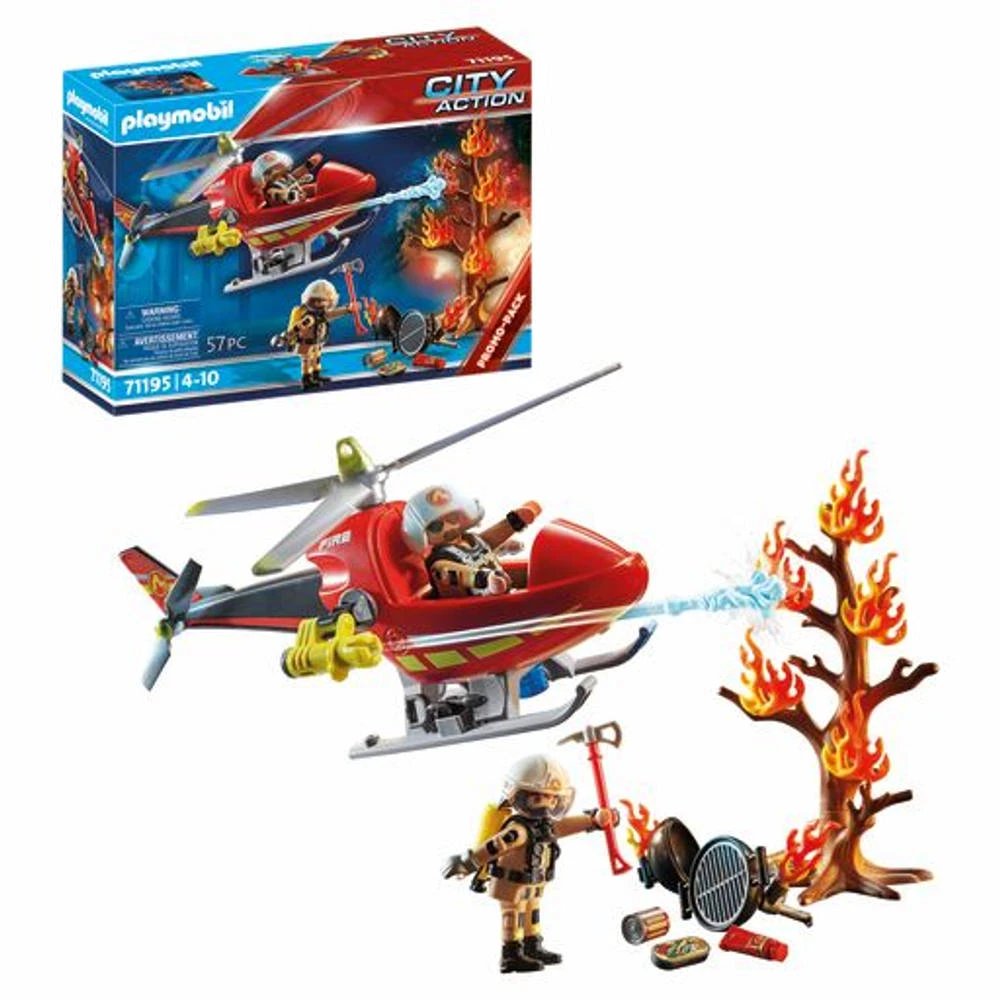 PLAYMOBIL Brandbestrijding Helikopter 71195 3 PLAYMOBIL Brandbestrijding Helikopter 71195