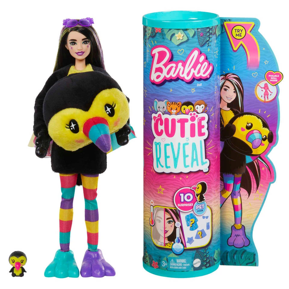 Barbie Cutie Reveal Chelsea Jungle Pop - Toekan 3 Barbie Cutie Reveal Chelsea Jungle Pop - Toekan