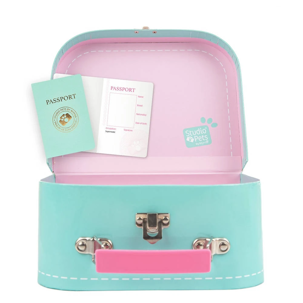 No Brand Studio Pets Koffertje Voor 16 Cm Knuffels - Turquoise 4 No Brand Studio Pets Koffertje Voor 16 Cm Knuffels - Turquoise - Afbeelding 2