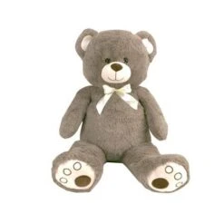 Beer Pluche Knuffel Grijs 100 Cm, Pluchiez